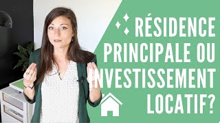 Pour un premier achat immobilier  Résidence principale ou investissement locatif [upl. by Adnavoj]