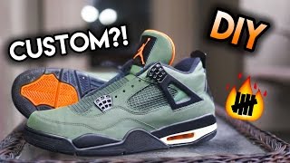 How To Jordan Undefeated 4 Sample Custom From Thunder 4s  Full Painting Timelapse Tutorial [upl. by Macswan315]