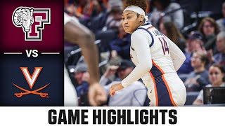 Fordham vs Virginia Game Highlights  202324 ACC Women’s Basketball [upl. by Benedikt]