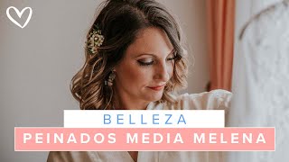 8 PEINADOS DE NOVIA con media melena [upl. by Alexandro551]