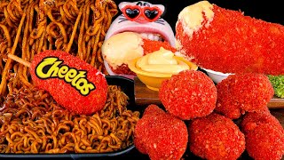 Black Bean Noodles amp Cheetos Chicken Eating Show  REALMOUTHs ASMR MUKBANG [upl. by Breeze764]