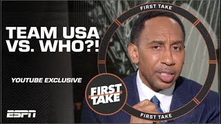 Stephen A WANTS TO SEE a Team USA vs International AllStar Game  First Take YouTube Exclusive [upl. by Roeser]