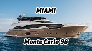 Lançamento Yacht Monte Carlo 96  Miami  Boat Evento [upl. by Sucramad]