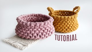 Woven Macrame Basket DIY [upl. by Atteroc]