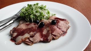 Pork Roast with Blueberry Port Sauce  Pork Shoulder with Port Wine and Fresh Blueberries [upl. by Ander]