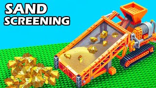 Building Lego Sand Screening Machine To Seach for Treasure [upl. by Alfy219]