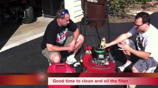 How to fog your lawnmower engine and get it ready for winter storage [upl. by Nali]