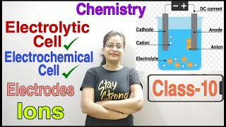 DG Pathshala Electrolytic Cell  Electrodes Cathodes Anodes Cations Anions Class10 Chemistry [upl. by Nnyltiac]