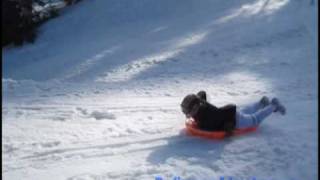 Breaking 3 Ribs Extreme Sledding in a Terrain Park 35ft jump [upl. by Borlase]