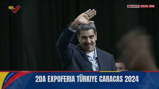 Maduro inaugura 2da expoferia Türkiye Turquía Caracas en el Parque Simón Bolívar [upl. by Ahtis]