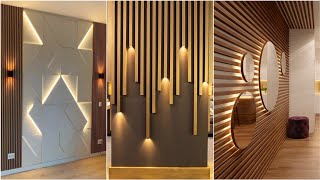 100 Modern Living Room Wall Decorating Ideas 2024 Home Interior Design Wooden Wall Cladding P8 [upl. by Ahseekal]