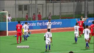 Hockey Mens Singapore vs Myanmar half time highlight Day 1  28th SEA Games Singapore 2015 [upl. by Haldane]