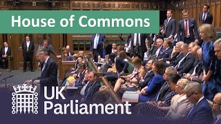 House of Commons 3 September 2019 Emergency debate on nodeal Brexit [upl. by Eerrehs]