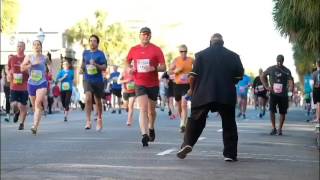 Henry Middleton greets 2017 Cooper River Bridge Run participants [upl. by Aset]