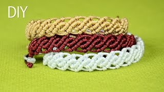 DIY Wavy Macrame Bracelets [upl. by Castro]