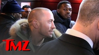 Jon Jones amp GSP  AWKWARD ENCOUNTER  At Super Bowl Party  TMZ [upl. by Hiller]