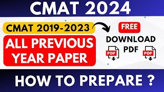 CMAT 2024  CMAT APPLICATION FORM  EXAM DATE SYLLABUS CMAT PREVIOUS YEAR PAPER amp HOW TO PREPARE [upl. by Dugas]