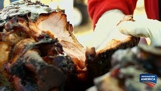 The Most Flavorful Juiciest BoneIn Ham  BBQ Pitmasters [upl. by Anekam]