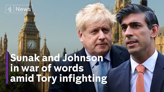 Boris Johnson accuses Rishi Sunak of ‘talking rubbish’ over honours list [upl. by Myrtle]