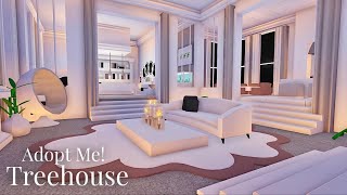 Elegant Design Aesthetic Treehouse Adopt Me  Tour and Speed Build  Roblox [upl. by Ayahsal]