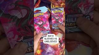 Researching hit rates on Sleeved vs Unsleeved packs pokemon pokemoncards [upl. by Yenitsed]