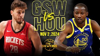 Golden State Warriors vs Houston Rockets Full Game Highlights  Nov 2 2024  FreeDawkins [upl. by Toogood948]