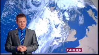 Tomasz Schafernaker feels a bit windy BBC News 080909 [upl. by Oran346]