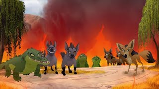 Lion Guard Scars Army attack Kilio Valley  The Kilio Valley Fire HD Clip [upl. by Sivet841]