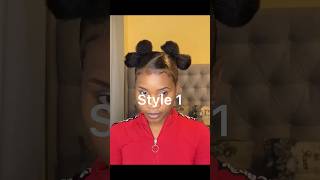 Easy natural hairstyles for short 4a4b Afro hair naturalhairstyles shorts blackgirlhairstyles [upl. by Aracaj]