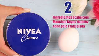 OVO E CREME NIVEA APENAS PARA ACABAR COM RUGAS MANCHAS FLACIDEZ ESPINHAS E DEIXAR PELE Jovem [upl. by Nylirret]