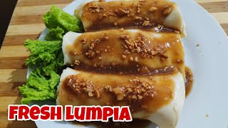 HOW TO MAKE FRESH LUMPIA LUMPIANG SARIWA with PEANUT SAUCE [upl. by Lesser]