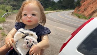 BEBÊ REBORN LAURINHA PASSOU MAL NA VIAGEM DE CARRO [upl. by Mackey]