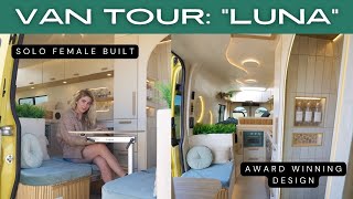 Spanish Villa Inspired LUXURY Van Tour  Solo Female Built [upl. by Box902]