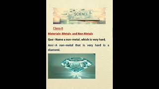 Name Non Metals Which is Very Hard Class8 Chapter4 [upl. by Nett542]