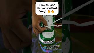 how to lace BapestasBest Way💪🏾🌟bapesta lace [upl. by Ahsilrae]