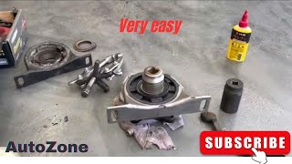 How to replace the center support bearing on a mercedes Mercedes drive shaft bearing [upl. by Fronia]