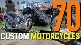 70 Custom Motorcycles from CHOPPERFEST  Bikes only Southern California Chopper show highlights [upl. by Broida]