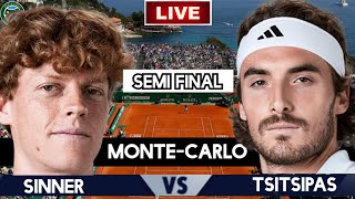 SINNER vs TSITSIPAS • ATP Monte Carlo 2024 SF • LIVE Tennis PlaybyPlay Stream [upl. by Lamok211]