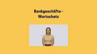 Bankgeschäfte Wortschatz beruf learngerman deutschlernen a2 b1 [upl. by Kelsi]