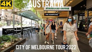 CBD TOUR 2022 CITY OF MELBOURNE AUSTRALIA [upl. by Serolod786]