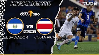 RESUMEN  El Salvador vs Costa Rica  Copa Oro 2023  TUDN [upl. by Imoan]