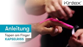 Tapen am Finger Kapselriss  Kintex® Anleitung zum Kinesiologie Tapen [upl. by Leary]