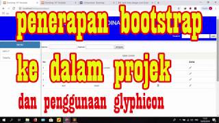 BAG 12 PENERAPAN BOOTSTRAP TABLEGLYPHICON PHP amp MySql DASAR [upl. by Sioux]