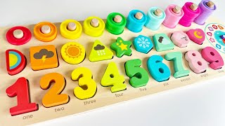 Best Learning Numbers Shapes amp Counting 1  10  Preschool Toddler Learning Toys Video [upl. by Eatnuahc]