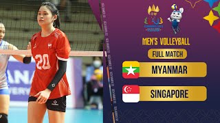 Full Match  Myanmar  Singapore  Bóng chuyền Nữ  SEA Games 32 [upl. by Ellimak704]