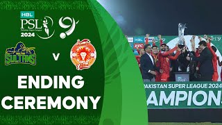 Ending Ceremony  Multan Sultans vs Islamabad United  Match 34  Final  HBL PSL 9  M1Z2U [upl. by Ydnolem]