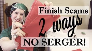 How to finish seams without an overlocker  zigzag stitch tutorial and pinking shears  Evelyn Wood [upl. by Acirrej]