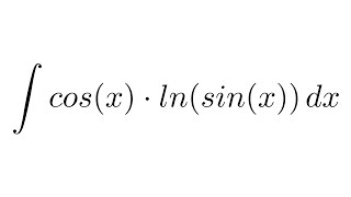 Integral of cosxlnsinx substitution  by parts [upl. by Rellek]