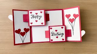 Happy Birthday Card  Easy card for birthday and anniversary [upl. by Netsrejk]