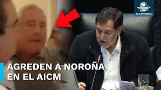 Senado denuncia a agresor de Fernández Noroña en el AICM [upl. by Bradstreet]